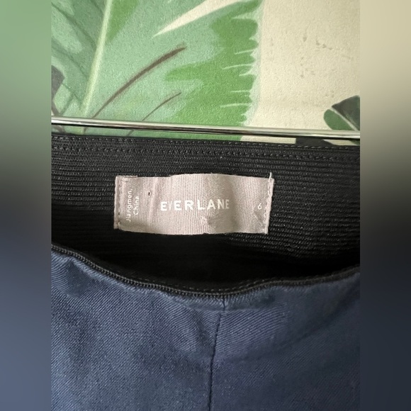 Everlane Trousers The Back Slit Navy Blue Size 6 - Picture 5 of 10